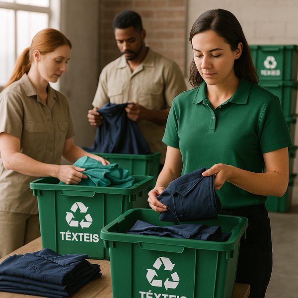 Com a RovHelen, logística reversa de uniformes vira processo simples: recolher, reaproveitar e reciclar com rastreabilidade para proteger pessoas, orçamento e marca.
