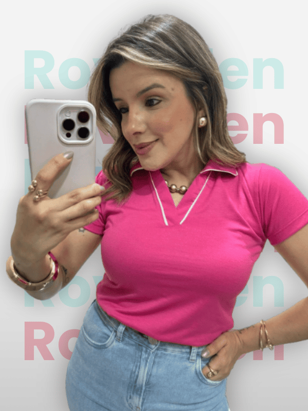 Baby Look Polo V Feminina Personalizada