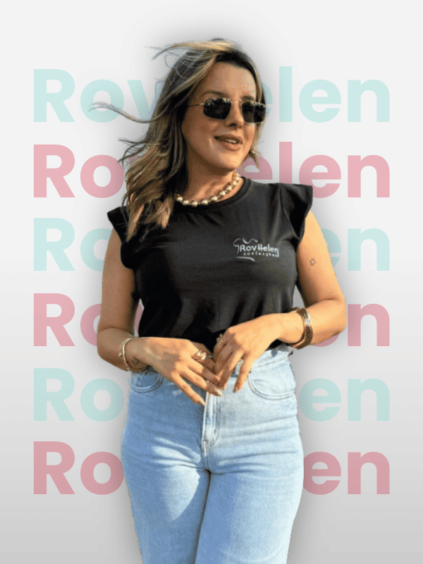 Regata Muscle Feminina Personalizada com Logo Bordado – RovHelen Confecções
